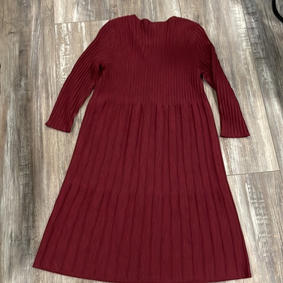Eileen Fisher Wool Pleated Sweater Dress - Picture 5 of 6